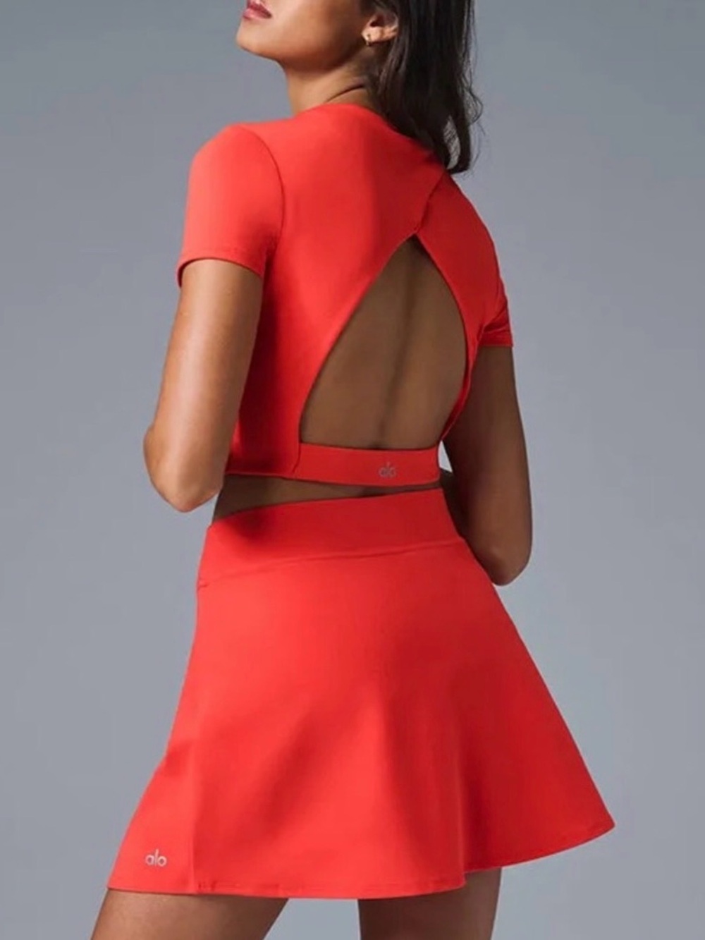 ALO Yoga Red Skirt and Top Set - Picture 2 of 8